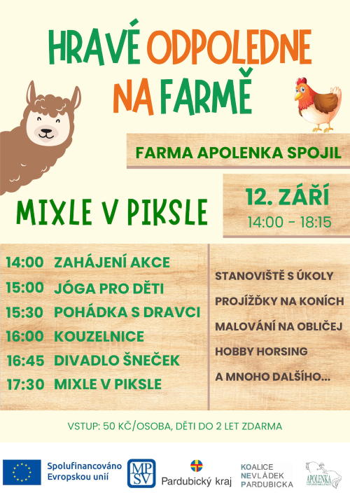 Hravé odpoledne na farmě