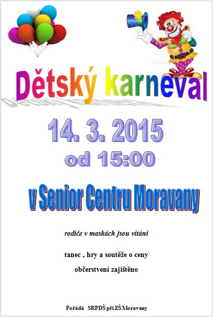 detsky karneval senior centru moravany 20150314